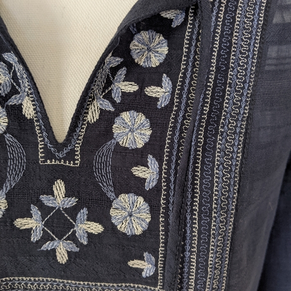 Max Studio blue size med. tunic, peasant, boho top - Picture 4 of 11